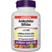 Webber Naturals Acidophilus + Bifidus 6 Billion 180 капсул (пробиотик + пребиотик)
