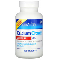 21st Century Calcium Citrate Maximum D3 120 таблеток (Цитрат кальция)