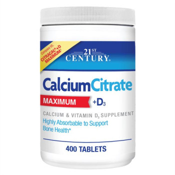 21st Century Calcium Citrate Maximum D3 400 таблеток (Цитрат кальция)