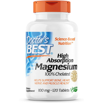 Doctor's Best 100% Chelated Magnesium 120 таблеток (Хелатный магний)
