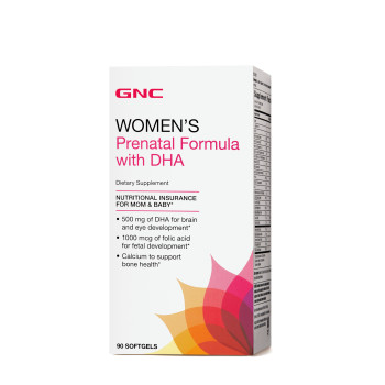 GNC Womens Prenatal Formula with DHA 90 Softgels
