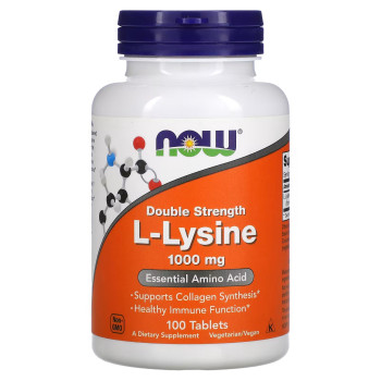Лизин NOW L-Lysine 1000 mg 100 таблеток