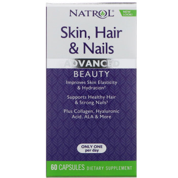 Natrol Skin Hair Nails 60 капсул