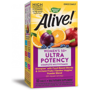 Natures Way Alive! Once Daily Women's 50 + Ultra Potency 60 таблеток