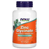 NOW Zinc Glycinate 120 Softgels (глицинат цинка)