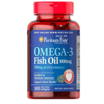Puritan's Pride Omega-3 Fish Oil 1000 mg 100 капсул