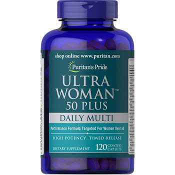 Puritan's Pride Ultra Woman™ 50 Plus Multi-Vitamin 120 таблеток