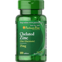 Puritan's Pride Zinc Gluconate 25 mg 100 таблеток