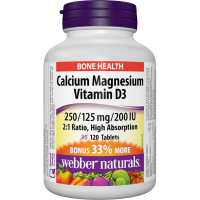 Webber Naturals Calcium Magnesium Vitamin D3 200 таблеток