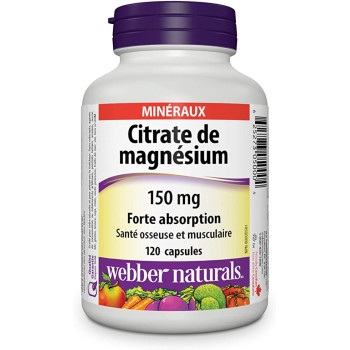 Webber Naturals Magnesium Citrate 150 mg 120 капсул (Магний цитрат)