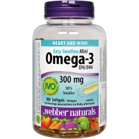 Webber Naturals Omega-3 Mini 300 mg EPA/DHA 180 мини капсул