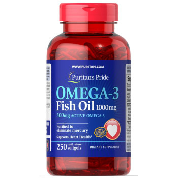Puritan's Pride Omega-3 Fish Oil 1000 mg 250 капсул